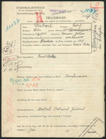 Applicant: Dembowski, Adolf; born 15.4.1893 in Paradies, Gelnow; married.