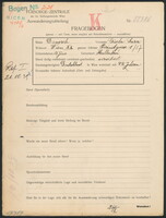 Applicant: Demsch, Gisela Sara; born 15.1. in Hallenkau; widowed.