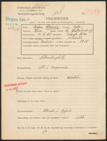 Applicant: Deresiewicz, Ascher; born 10.7.1909 in Ustrzyki Dolne (Poland); married.