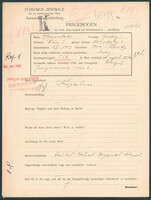 Applicant: Blumenfeld, Andrej; born 2.2.1913 in Nove Zamky (Slovakia); single.
