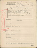 Applicant: Faigenbaum, Adele; born 12.1.1905 in Vienna (Austria); married.