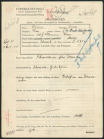 Applicant: Falner, Rosa; born 12.5.1916 in Vienna (Austria); single.