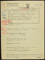 Applicant: Brückner, Irma; born 28.9.1900 in Baden (Austria); single.