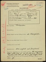 Applicant: Bruckner, Malvine; born 4.8.1916 in Kopčany (Slovakia); single.