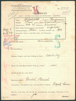 Applicant: Blaufeld, Benjamin; born 9.8.1892 in Glimiany; married.