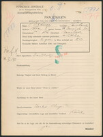 Applicant: Breuer, Pauline; born 14.11.1866 in Bonyhád (Hungary); widowed.