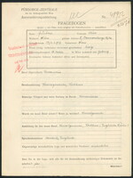 Applicant: Fruchter, Alice; born 19.1.1913 in Vienna (Austria); single.