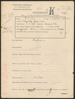 Applicant: Fuchs, Chaim Israel; born 6.1.1866 in Jezierna; married.