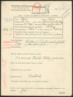 Applicant: Fogler, Elias; born 10.1.1910 in Podgorze (Krakow, Poland); single.
