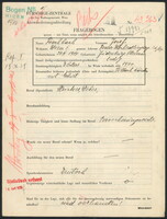 Applicant: Fischbach, Josef; born 24.4.1914 in Judenburg (Austria); single.