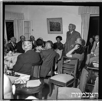 ישראל טייבר, יובל 60, קבלת פנים בבית.