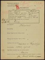 Applicant: Finger, Sabine; born 31.8.1912 in Vienna (Austria); married.