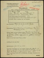 Applicant: Fink, Margarete; born 25.5.1895 in Teplice (Czech Republic); single.