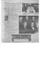 א) View Role of Haifa Technion In Zion's Economic Future, The Jewish News, January 10, 1947. ב) Science Aids in Palestine: Haifa Institute Head Tells of Progress, The Jewish News, 9.1.1947.