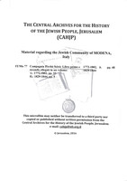 Libro dei וועדים della חברת פרקי שירה.