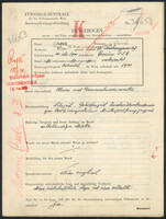 Applicant: Grosz, Elemer; born 10.11.1900 in Treücin; married.