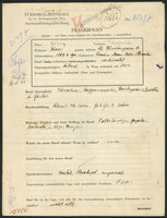 Applicant: Grosz, Leopold; born 6.4.1887 in Trenčín (Slovakia); married.