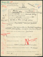 Applicant: Haber, Simon; born 6.12.1888 in Jasienow (Poland)ny; married.