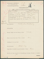 Applicant: Fischl, Jakob; born 31.7.1869 in Lugos (Romania); widowed.