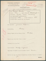 Applicant: Fleischer, Heinrich; born 5.2.1882 in Korneuburg (Austria); divorced.