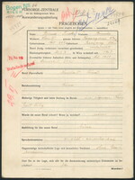 Applicant: Fucks, Binnie; born 23.4.1904 in Jezerzany (Ukraine); married.