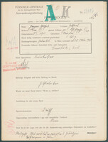 Applicant: Goldfarb, Hermann; born 7.3.1911 in Munich (Germany); single.