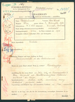 Applicant: Goldschmidt, (Max) Mendel; born 14.5.1888 in Wiznitz, Bukowina; married.