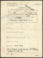 Applicant: Ehrlich, Johanna; born 25.10.1891 in Baburina; divorced.