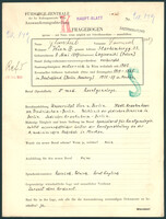 Applicant: Glasscheib, Samuel; born 8.5.1897 in Łagiewniki (Bytom, Poland); married.