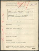 Applicant: Chóczmer, Malcia; born 5.2.1887 in Vyz︠h︡nyt︠s︡i︠a︡ (Ukraine); married.
