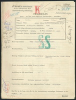 Applicant: Cohen, Albert; born 30.10.1909 in Vienna (Austria); single.