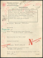 Applicant: Genauer, Abraham Manali; born 13.6.1891 in Cholojów (Poland); married.