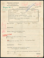 Applicant: Danziger, Hans; born 5.4.1897 in Munich (Germany); single.