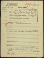 Applicant: Gems False Berger, Arnold Moses; born 19.2.1891 in L'viv (Ukraine); married.