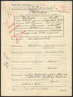 Applicant: Hamburger, Arnold; born 24.12.1882 in Istanbul (Turkey); married.
