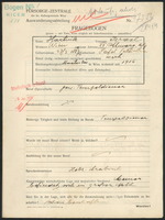 Applicant: Hartnik, Israel; born 27.3.1883 in Saffed (Israel); married.