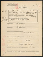 Applicant: Hascalovici, Abraham; born 22.4. in Ismail (Ukraine); married.