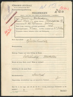Applicant: Glasbauer, Joachim; born 21.9.1879 in Galicia (Poland and Ukraine); married.