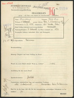 Applicant: Kauftheil, Wolf Beer; born 2.3.1879 in Neu Landes; married.