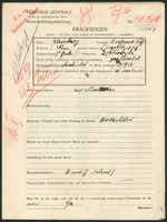 Applicant: Kleinberg, Benhard Hoff; born 10.7. in Zrohobycz; married.