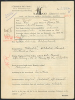 Applicant: Klüger, Gustav; born 3.5.1892 in Vienna (Austria); married.