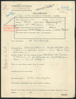 Applicant: Klausner, Friedrich; born 13.1.1905 in Vienna (Austria); single.