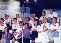 בחג ה60 לבית השיטה, נורית מורן, רות אלון, פנינה פלד, דבורה נבו, איזי שונרי, אריק, טל בניאן, צביה דרור, חוה הדר, יעקב שרגא, ענת ע. איציק, מילכה, יעל ס.