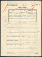 Applicant: Feuer, David Abraham; born 31.1.1881 in Kolbuozowa; widowed.