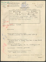 Applicant: Grünberg, Wilhelm; born 5.9.1906 in Peczenizyn (Ukraine); divorced.