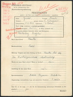Applicant: Grünhut, Baruch; born 15.12.1894 in Bobowa (Poland); married.