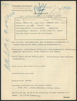Applicant: Grünhut, Berthold; born 4.5.1886 in Vienna (Austria); married.