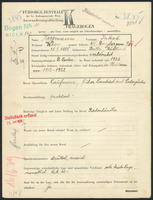 Applicant: Herzmann, Jakob; born 25.5.1885 in Balta (Ukraine); married.