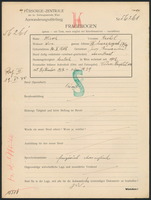 Applicant: Hirsch, Rachel; born 14.10.1868 in Jassy; widowed.