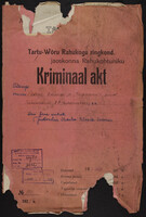 Trükikoja omaniku V. Bergmann'i süüdistus Trükiseaduse rikkumises s. o. ilma firma nimetuseta juudivastase üleskutse trükkida laksmises.